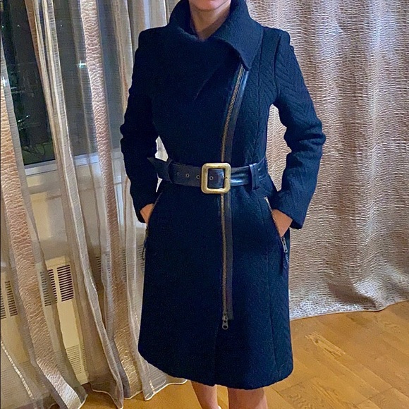 Mackage women’s wool coat w/leather belt &details - Picture 3 of 8